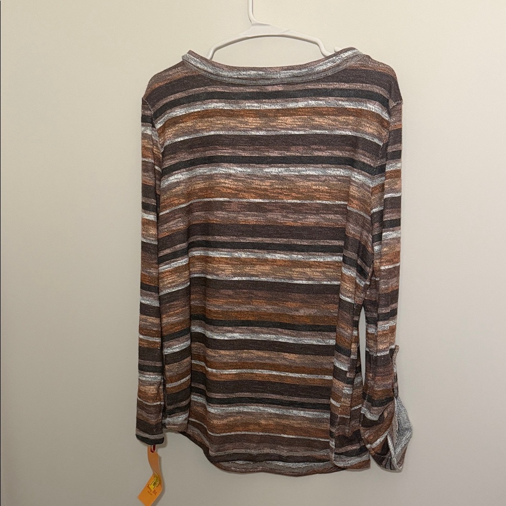 Ruby Rd. Multicolor Striped Sweatshirt NWT! - Picture 4 of 5